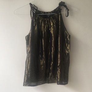 Madewell silk metallic top